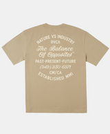 MENS RVCA BALANCE CAFE T-SHIRT KHAKI