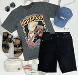 CHARCOAL WILD WEST COWBOYS GRAPHIC TEE