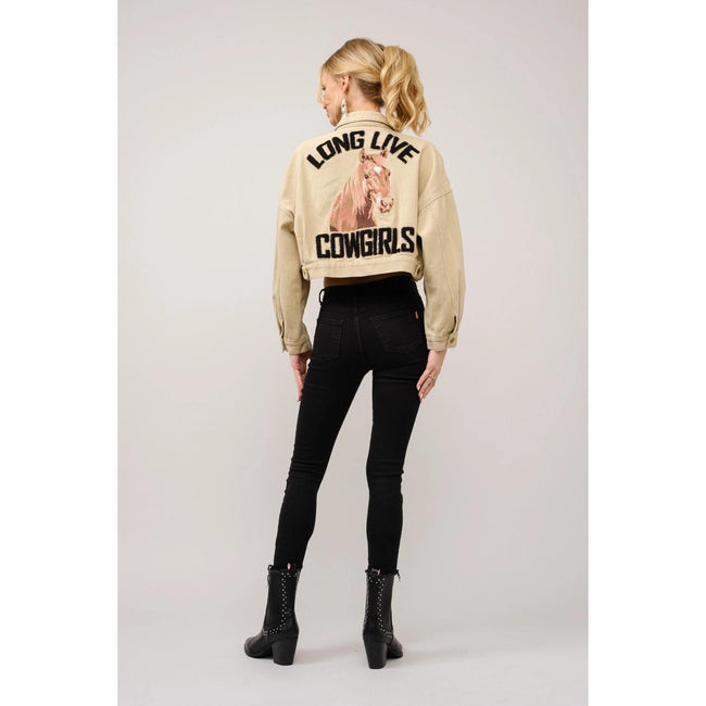 LONG LIVE COWGIRLS TAUPE SEQUIN JACKET