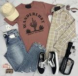 MAUVE WANDERLUST GRAPHIC TEE