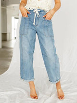 WHITNEE HIGH RISE CARGO BARREL JEANS