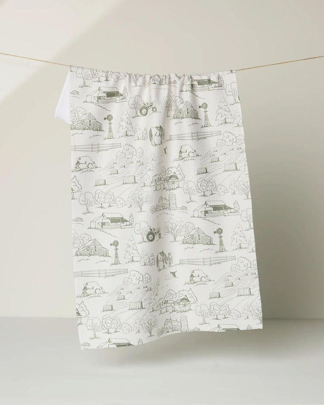 GEOMETRY FARMYARD TEA TOWEL