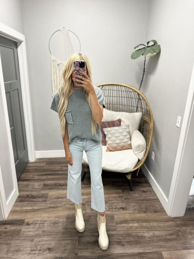 OLIVIA LIGHT WASH WIDE LEG DENIM JEANS