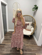 THE EDEN WILD BERRY MIDI DRESS