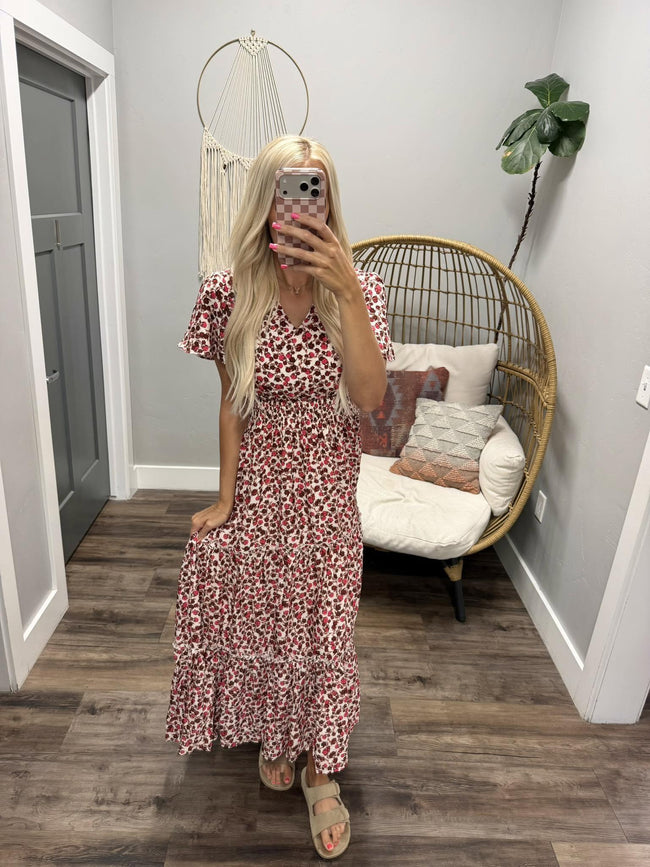 THE EDEN WILD BERRY MIDI DRESS