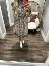 DAFNEE PRINT MIXED DRESS