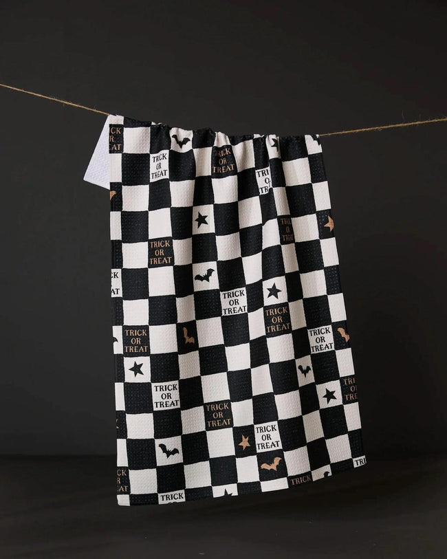 GEOMETRY TRICKS AND TREATS TEA TOWEL