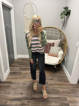 DREAMY DARLING STRIPE SWEATER TOP