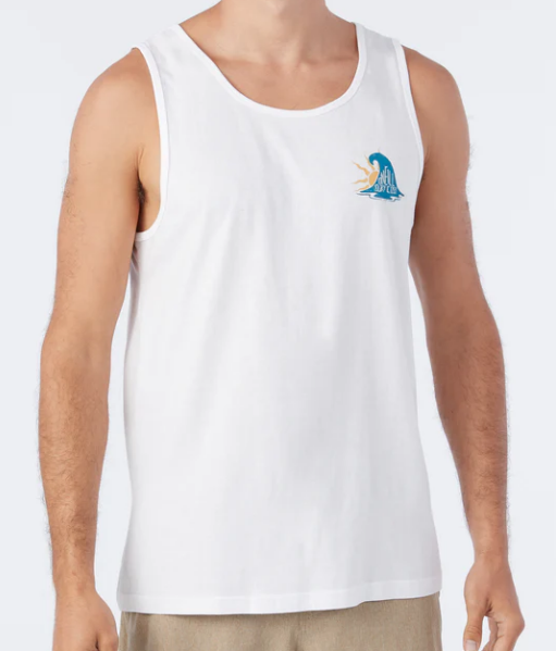 MENS O'NEILL WHITE AFTERMATH TANK TOP