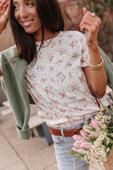 LULU FLORAL SHORT SLEEVE TEE