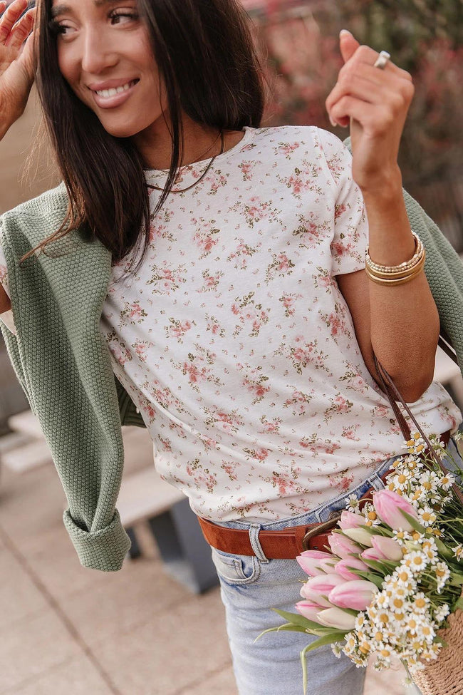 LULU FLORAL SHORT SLEEVE TEE