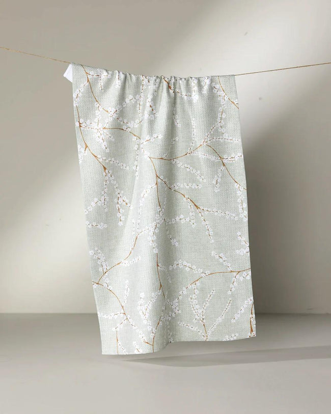 GEOMETRY QUIET FLOWERS TEA TOWEL