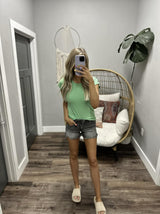 ALL TO MYSELF BLACK WASH HIGH RISE SHORTS