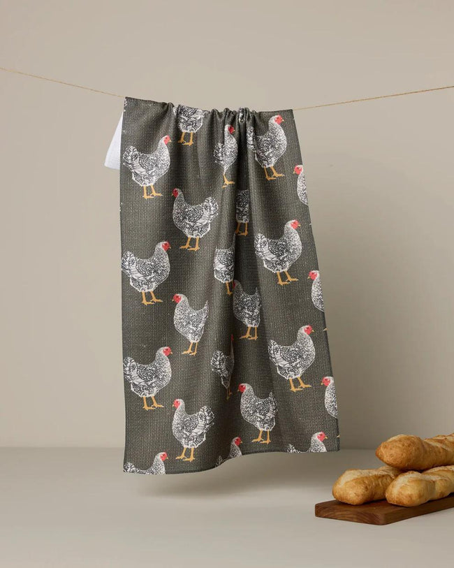 GEOMETRY HEN HOUSE TEA TOWEL