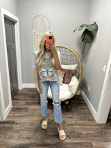 RVCA SOCIAL BUTTERFLY LAVENDER TEE