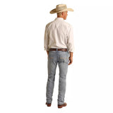 MENS ROCK AND ROLL LIGHT VINTAGE SLIM STRAIGHT DENIM JEANS