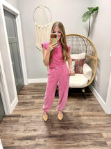 TAYLIE 2 PIECE PINK WASHED SET