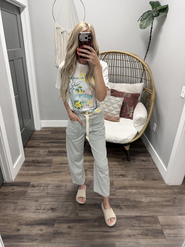 WHITE CAPRI LIMONCELLO GRAPHIC TEE