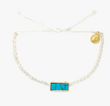 PURA VIDA WHITE TULUM GOLD CHARM BRACELET
