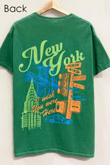 KELLY GREEN NEW YORK GRAPHIC TEE