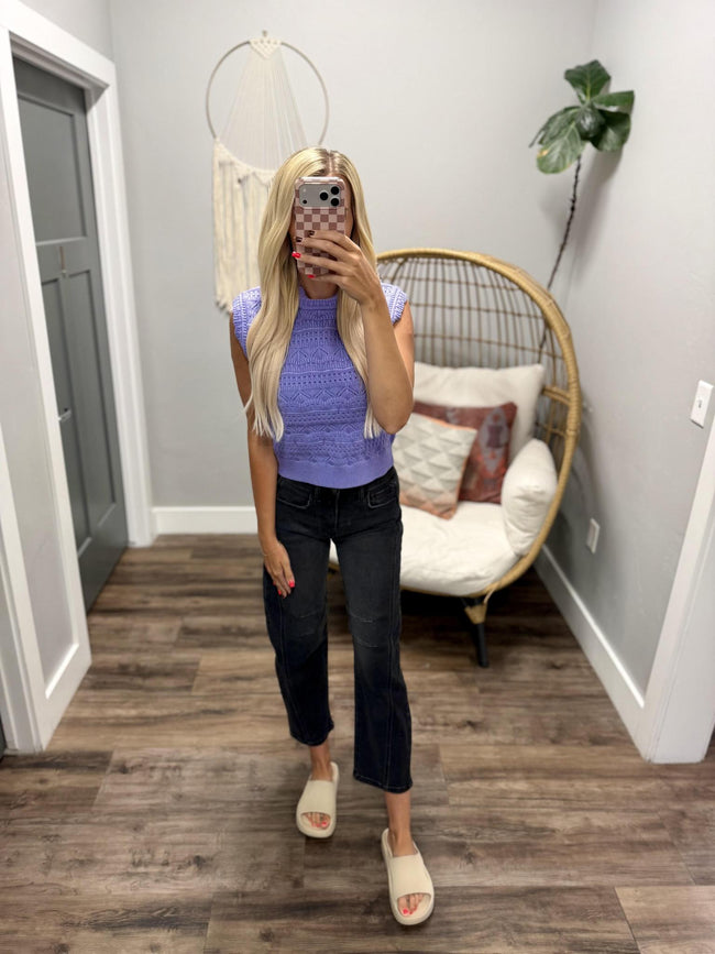 MORGAN IRIS KNIT SWEATER VEST TANK