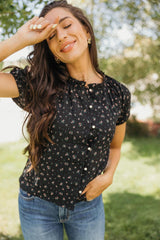 ROMANTIC RUFFLE BLACKBERRY PETAL BLOUSE TOP