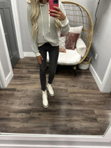 GRAYSON GREY STRIPE DETAIL HOODIE