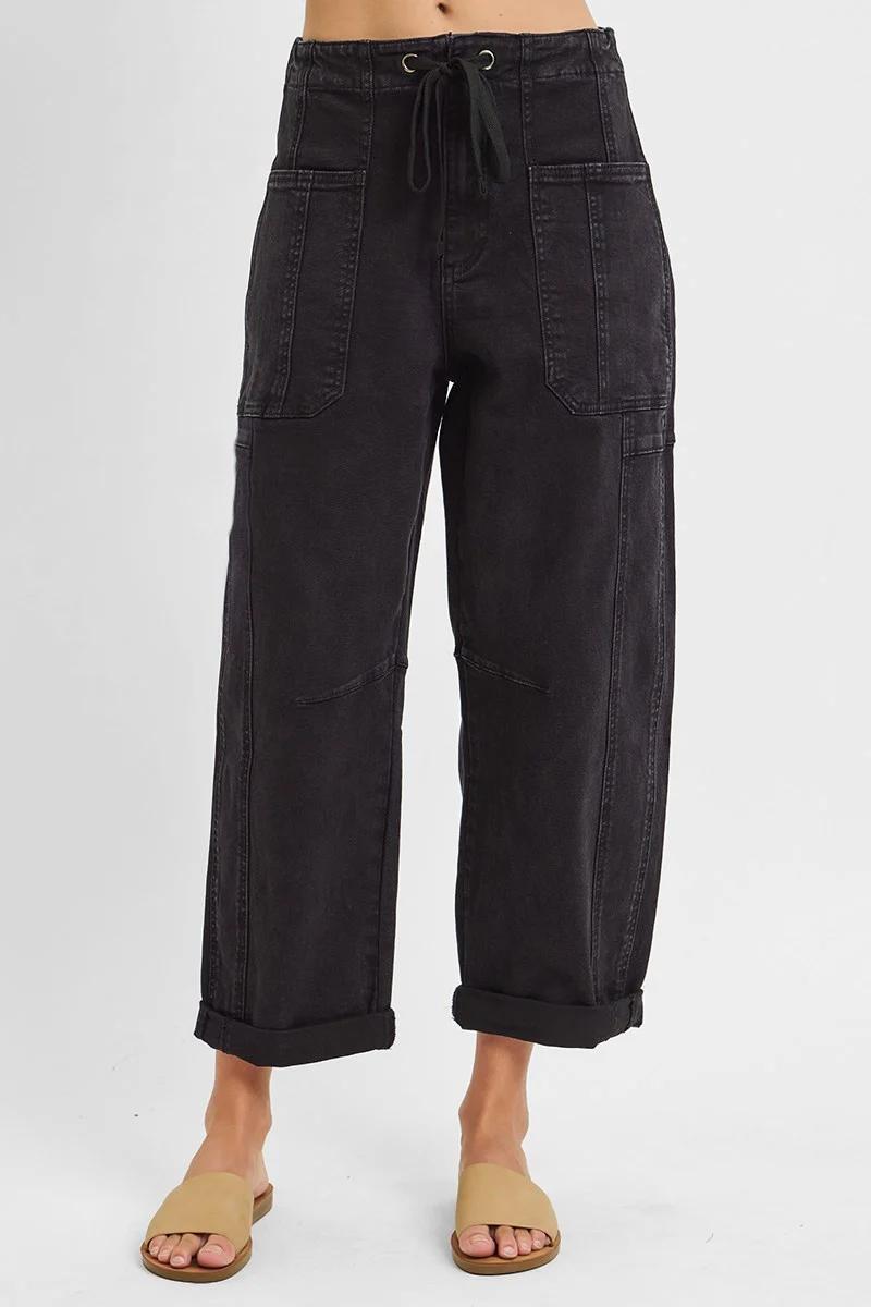BELLA HIGH RISE CROP BARREL JEANS