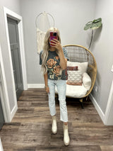 CHARCOAL ROSE GRAPHIC TEE