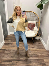 SIPPIN ON CIDER COLORBLOCK SWEATER