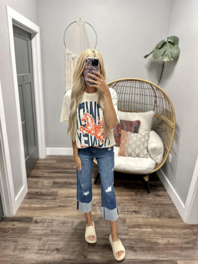 CIERRA STRAIGHT CUFF DENIM JEANS