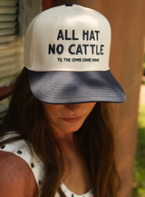 ALL HAT NO CATTLE NAVY TRUCKER HAT