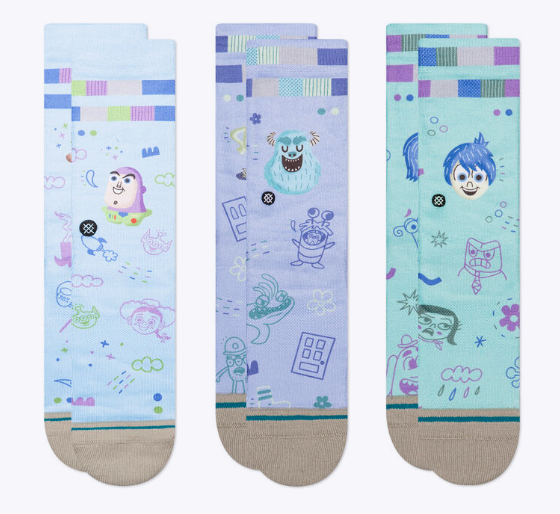 KIDS STANCE PIXAR BY RAN CREW 3 PACK SOCKS