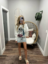 WHITE BLINK 182 CREW SWEATSHIRT TOP