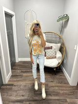 STONE WASHED PEACE OF LOVE GRAPHIC TEE