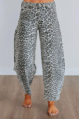 CHELSEA LEOPARD DENIM BARREL JEANS