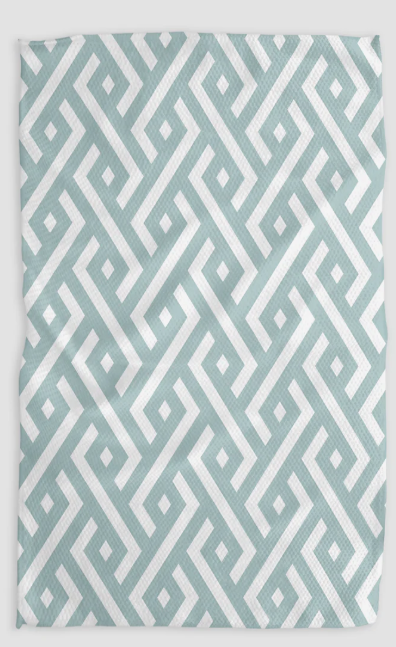 GEOMETRY WATER WAYS TEA TOWEL