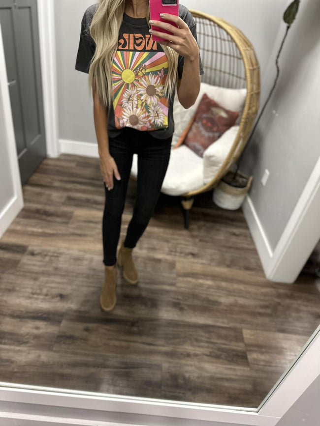 O'NEILL SUNRAYS CHARCOAL GRAPHIC TEE