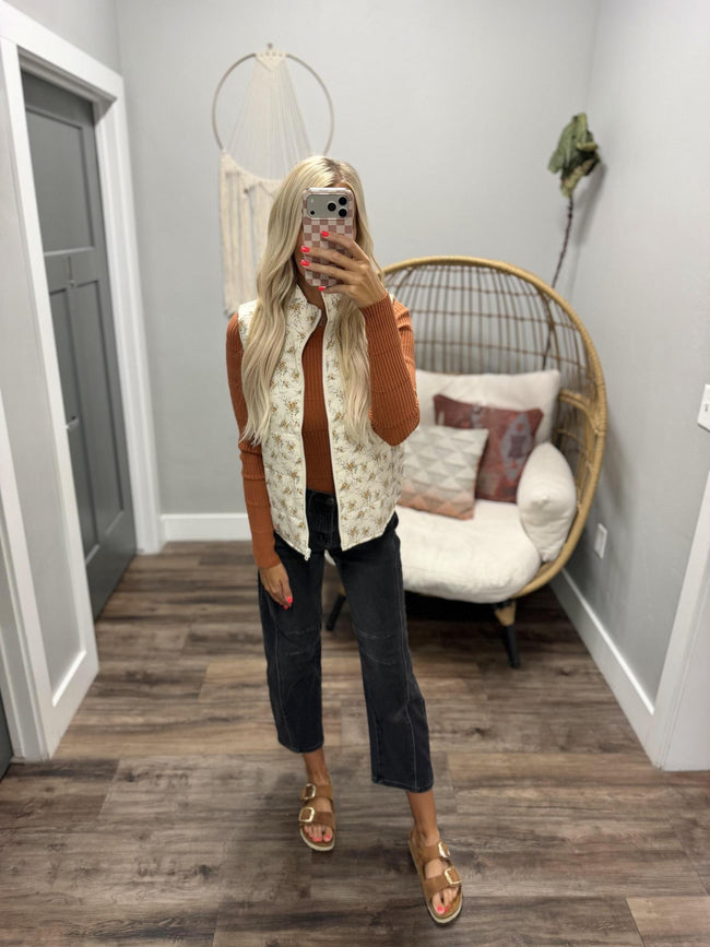 SOPHIE IVORY FLORAL VEST
