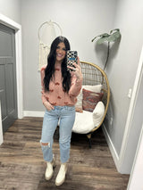 CROSS MY HEART MAUVE KNIT SWEATER TOP