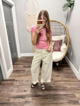 SADIE SAGE CHECKERED CUFF DENIM JEANS