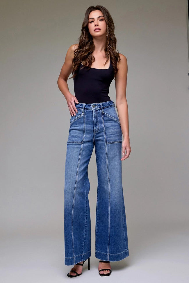 BETH HIGH RISE COMFORT FLARE SEAM DENIM JEANS