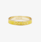 PURAVIDA GOLDEN ENAMEL WORD RING