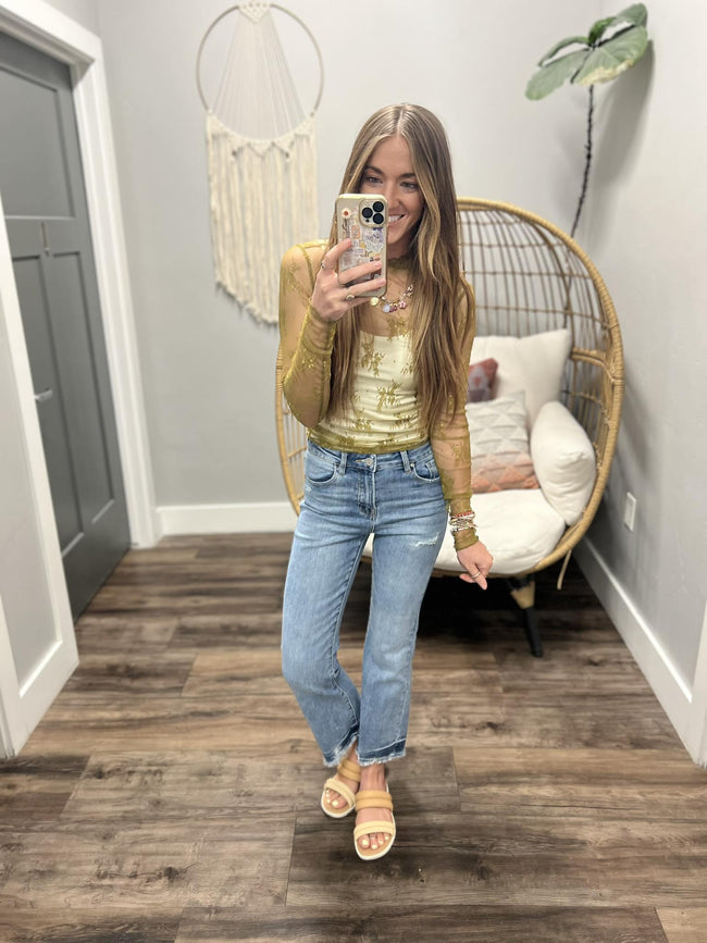 KEELEY MESH LONG SLEEVE TOP