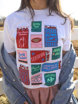 WHITE WESTERN MATCHES GRAPHIC TEE