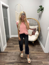 STRAWBERRY LEMONADE CHECKERED SWEATER VEST TOP