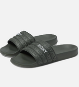 ROXY SLIPPY ARMY GREEN SLIDES