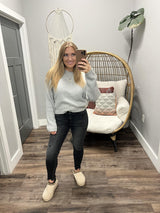 MICKIE HEATHER GREY SWEATER TOP
