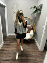 BLACK TUNIC BUTTON DOWN COLOR DRESS