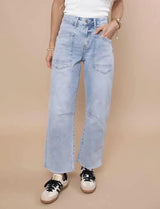 KATE LIGHT WASH HIGH RISE BARREL DENIM